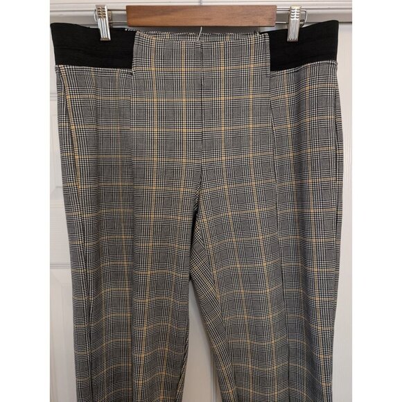 TERRA SKY Plaid Pull-on Stretch Ankle Pants - Picture 3 of 9